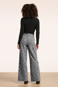 Smashed Lemon - Stella Bouclé pantalon in zwart en wit 4