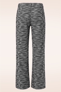 Smashed Lemon - Stella Bouclé pantalon in zwart en wit 6