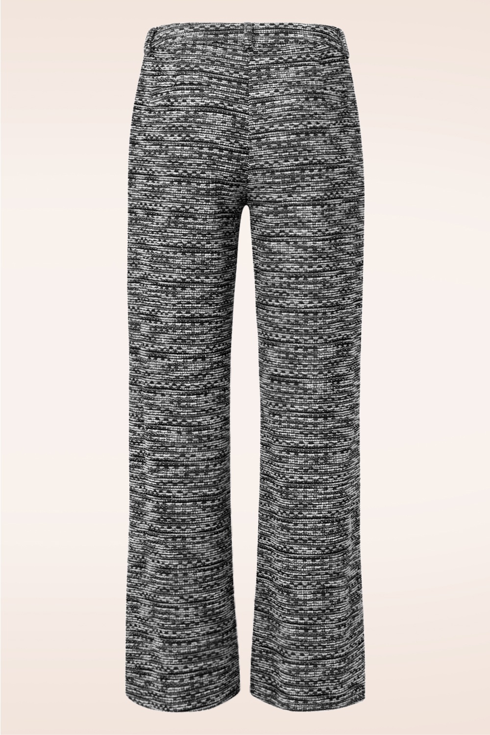Smashed Lemon - Stella Bouclé pantalon in zwart en wit 6