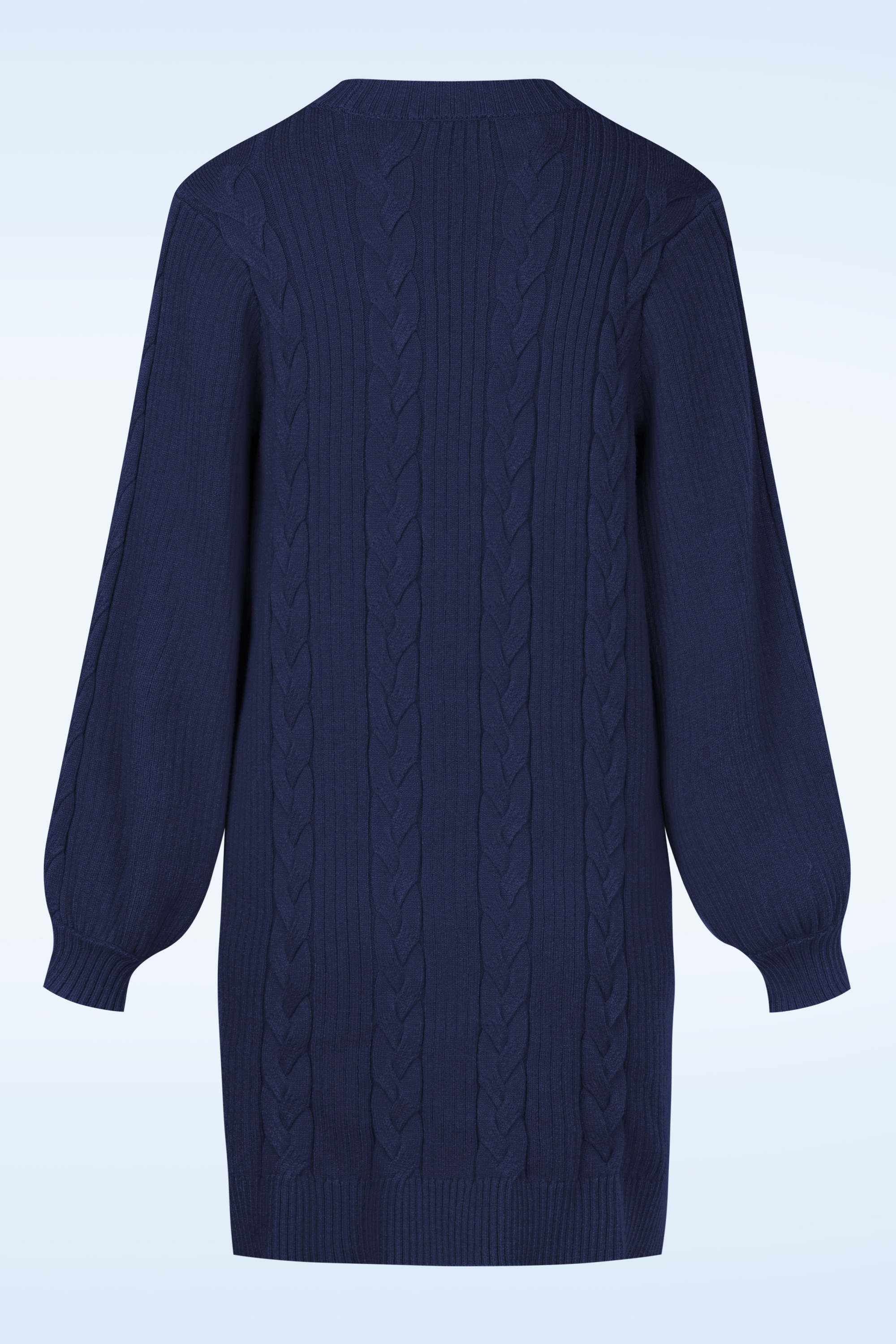 Smashed Lemon - Kim gebreide jurk in marineblauw 5