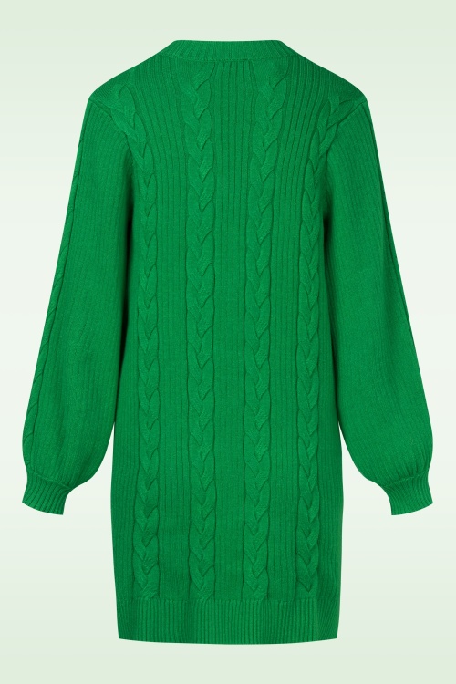 Smashed Lemon - Kim gebreide jurk in groen 5