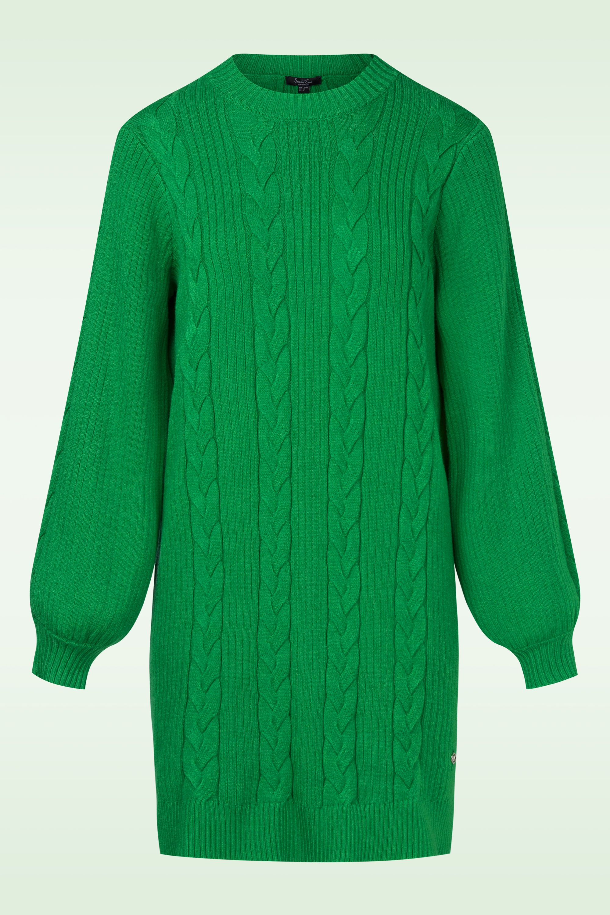 Smashed Lemon - Kim gebreide jurk in groen 2