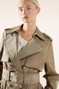 Glamorous - Soft Command trenchcoat in donker taupe 6