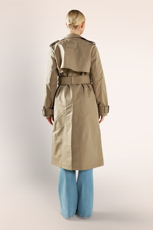 Glamorous - Soft Command trenchcoat in donker taupe 7