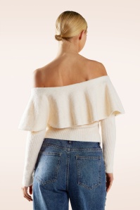 Glamorous - Cream Crush gebreide top in crème 4