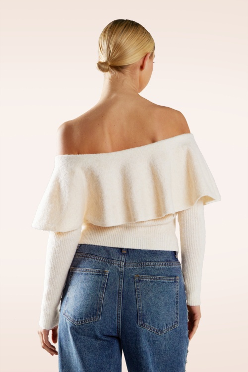 Glamorous - Cream Crush gebreide top in crème 4