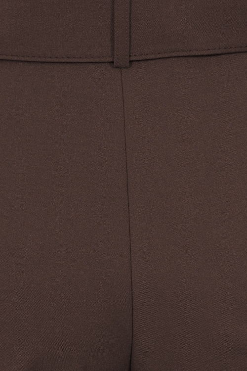 Banned Retro - Marley Tailored pantalon in bruin 4