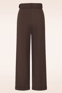 Banned Retro - Marley Tailored pantalon in bruin 3