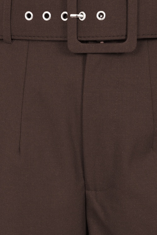 Banned Retro - Marley Tailored pantalon in bruin 2