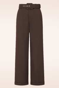 Banned Retro - Marley Tailored pantalon in bruin