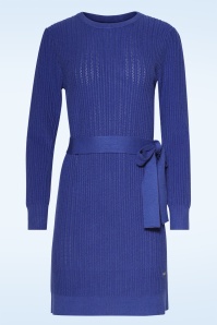 Smashed Lemon - Mila gebreide jurk in kobaltblauw 2