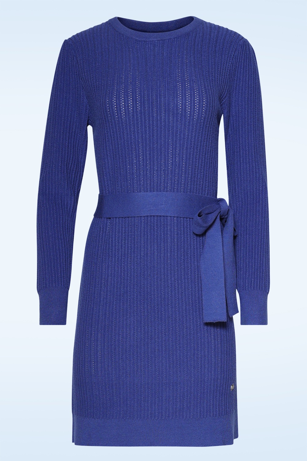 Smashed Lemon - Mila gebreide jurk in kobaltblauw 2