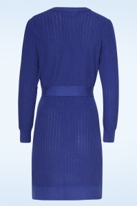 Smashed Lemon - Mila gebreide jurk in kobaltblauw 5