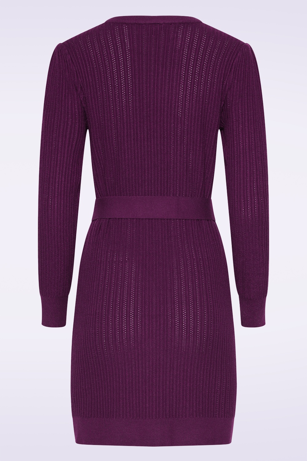 Smashed Lemon - Mila gebreide jurk in aubergine 2