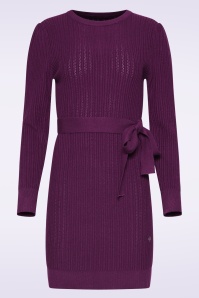 Smashed Lemon - Mila gebreide jurk in aubergine