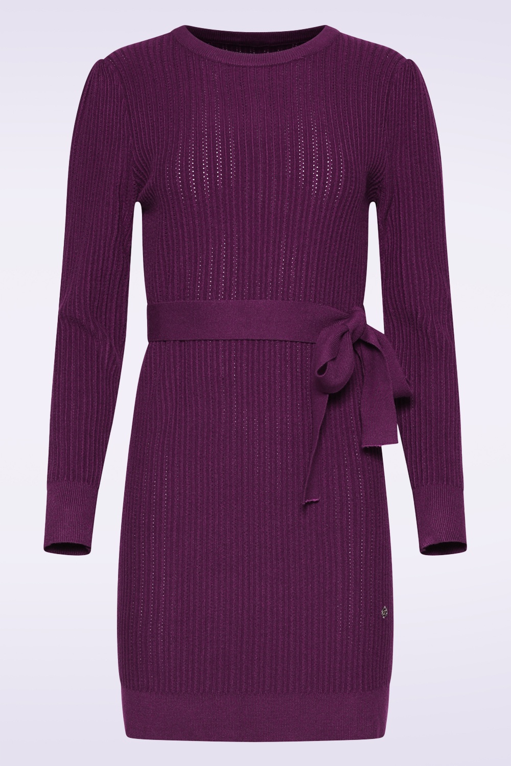 Smashed Lemon - Mila gebreide jurk in aubergine