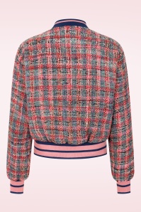 Minueto - Romola tweed bomberjack in roze en multi 5
