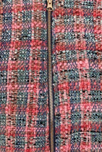 Minueto - Romola tweed bomberjack in roze en multi 3