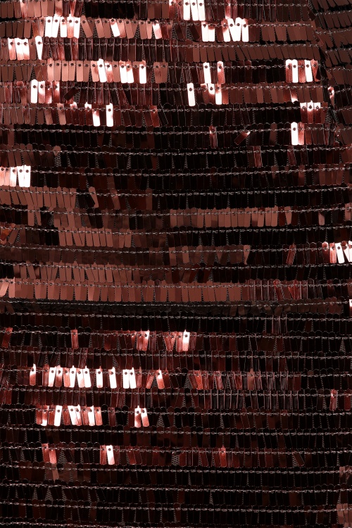 Minueto - Cherry midi rok met pailletten in bruin 4