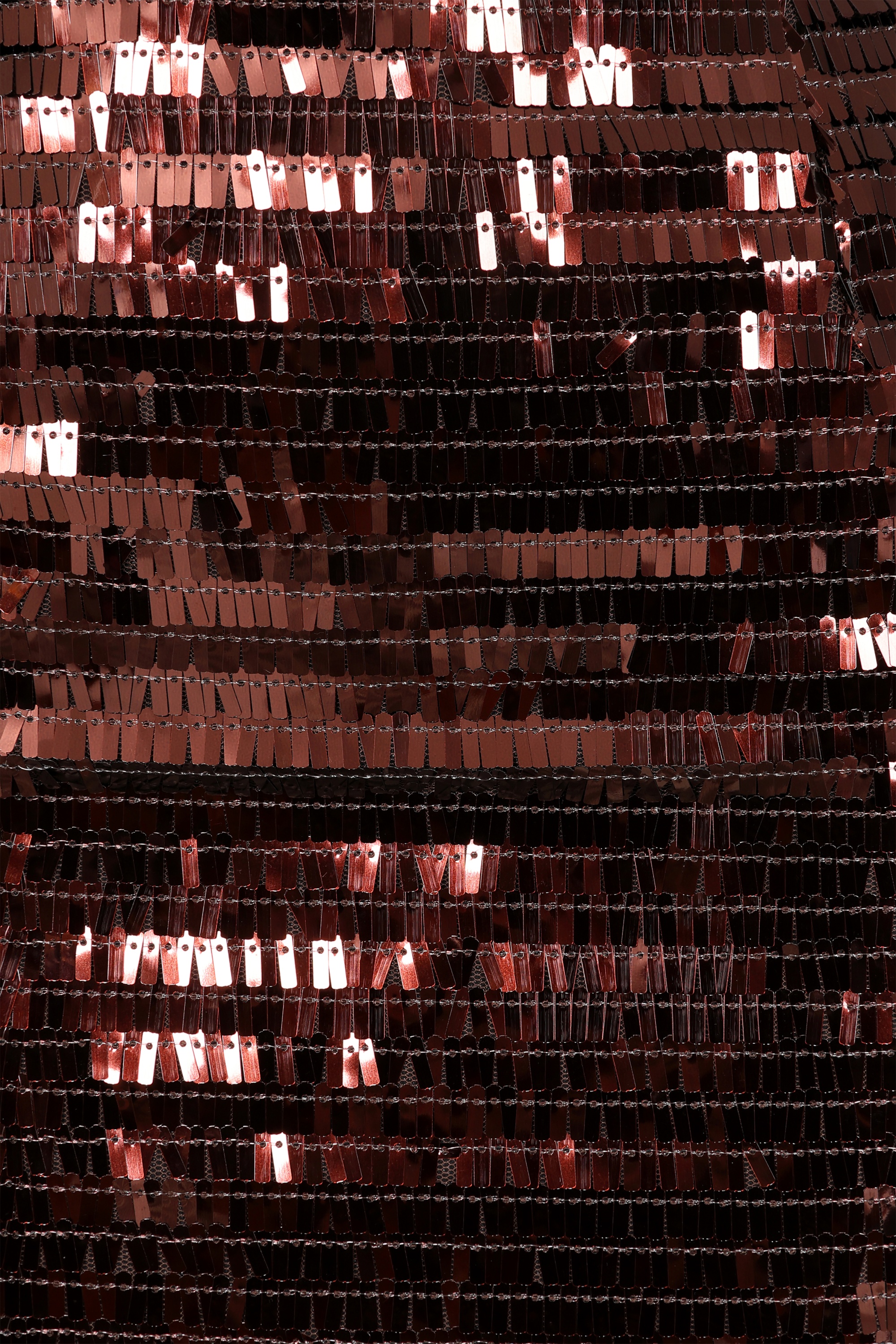 Minueto - Cherry midi rok met pailletten in bruin 4