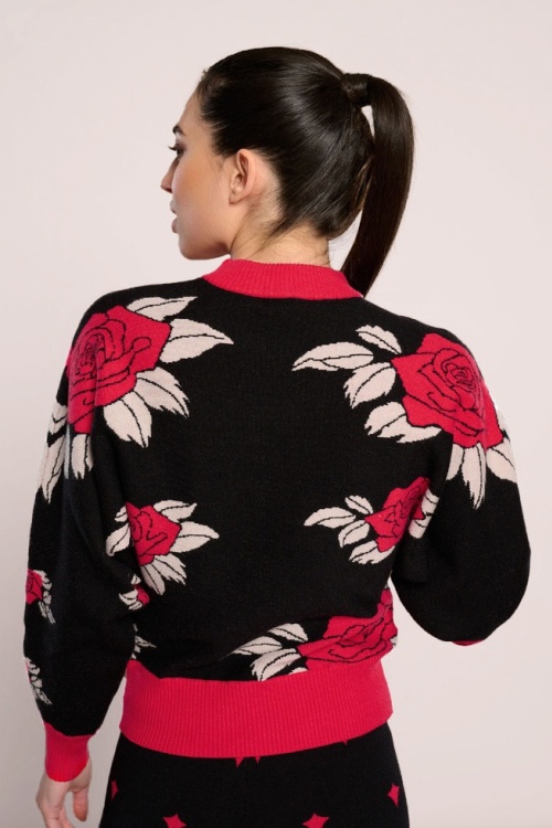 Minueto - Rosso trui in zwart en rood 5