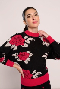 Minueto - Rosso trui in zwart en rood