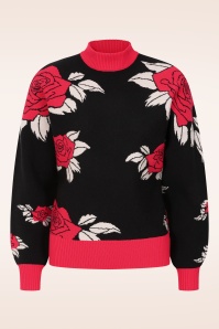 Minueto - Rosso trui in zwart en rood 2