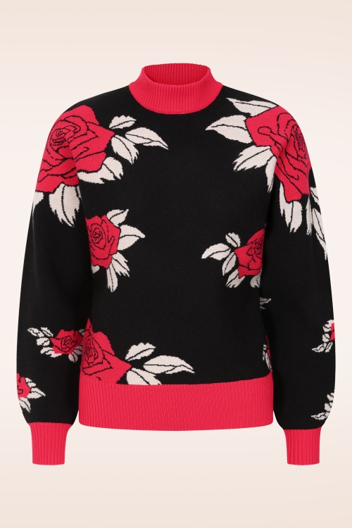 Minueto - Rosso trui in zwart en rood 2