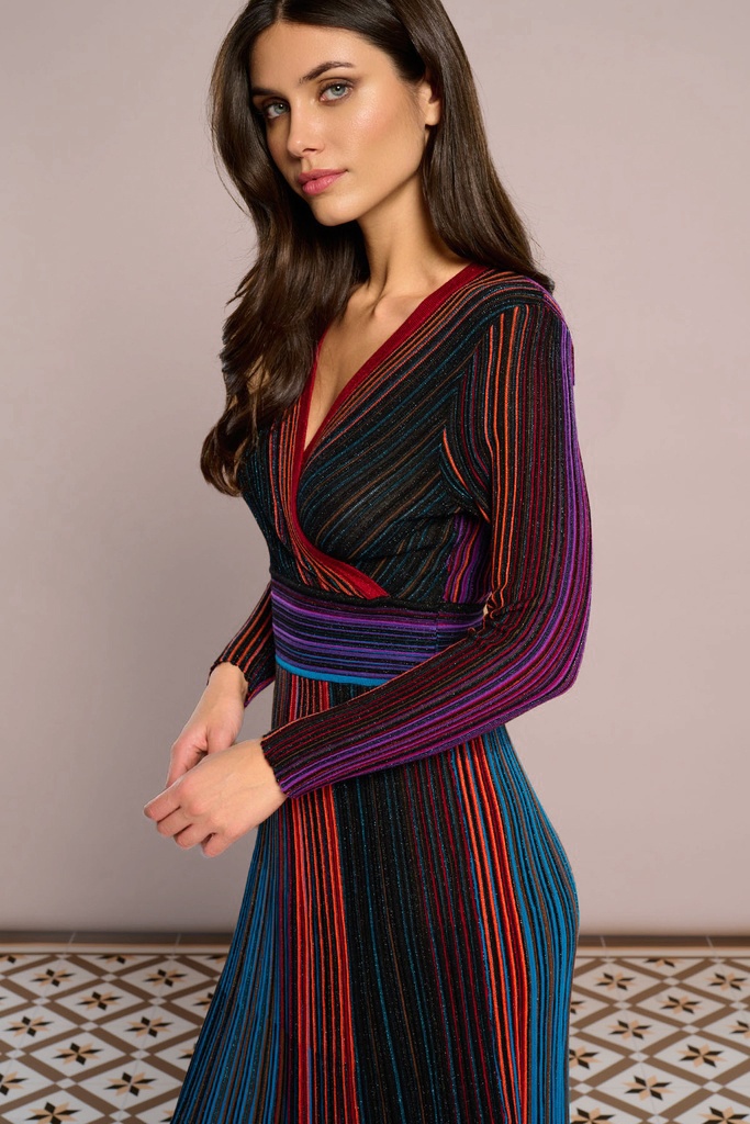 Minueto - Verona gebreide jurk in multi 3