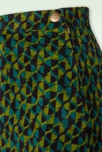 Princesse Nomade  - Linette corduroy rok in nino groen 2