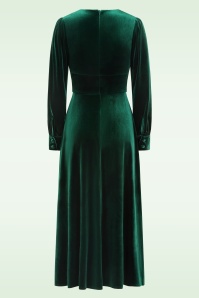 Timeless - Balia fluwelen midi jurk in smaragdgroen 3