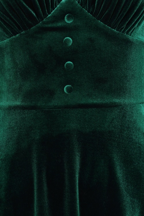 Timeless - Balia fluwelen midi jurk in smaragdgroen 2