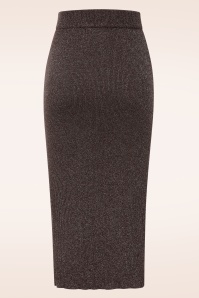 Glamorous - Cocoa Glint gebreide midi rok in bruin 5
