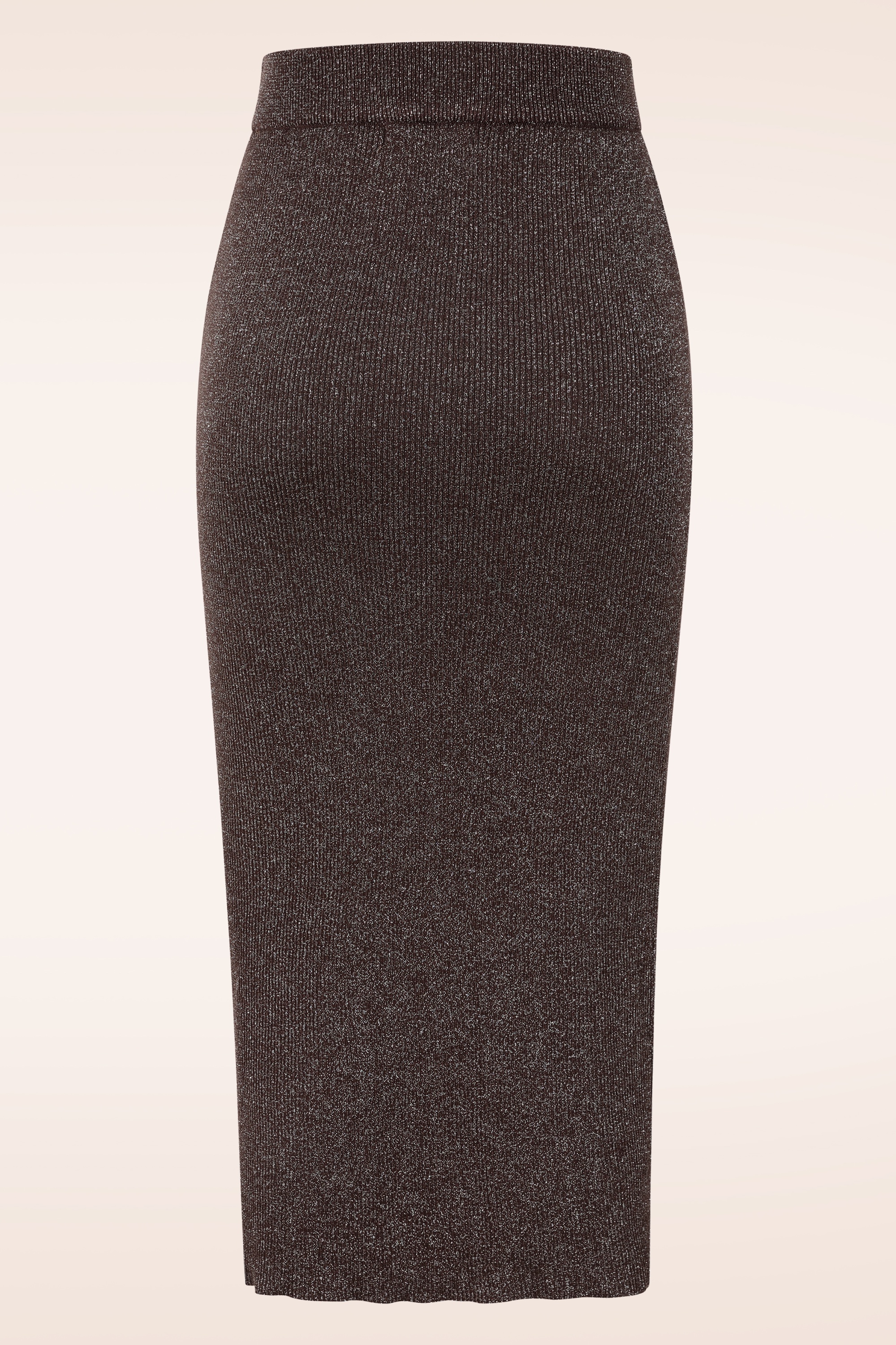 Glamorous - Cocoa Glint gebreide midi rok in bruin 5