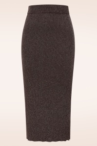 Glamorous - Cocoa Glint gebreide midi rok in bruin 2