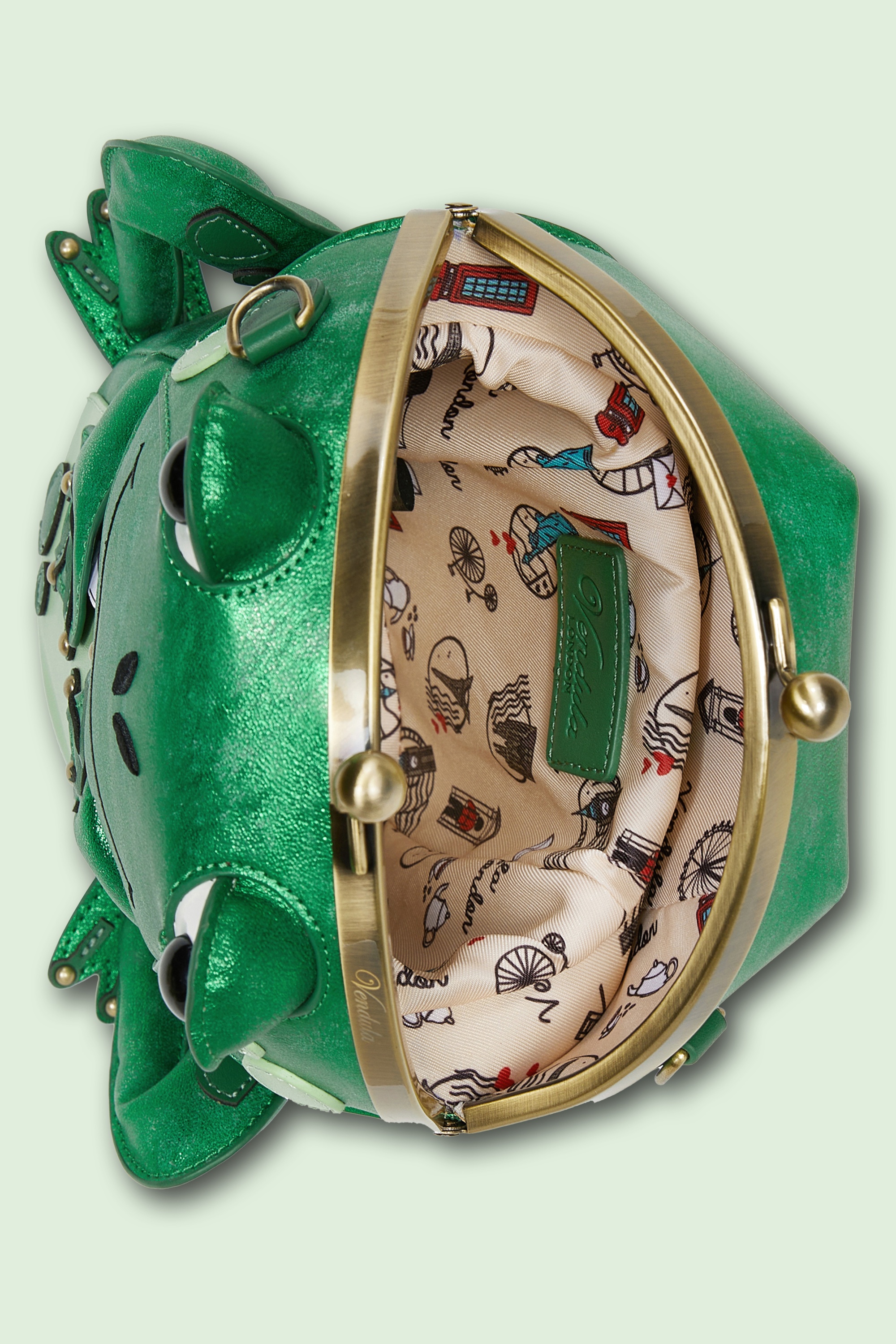 Vendula - The Witches Pantry Clipper Frog tas in groen 2