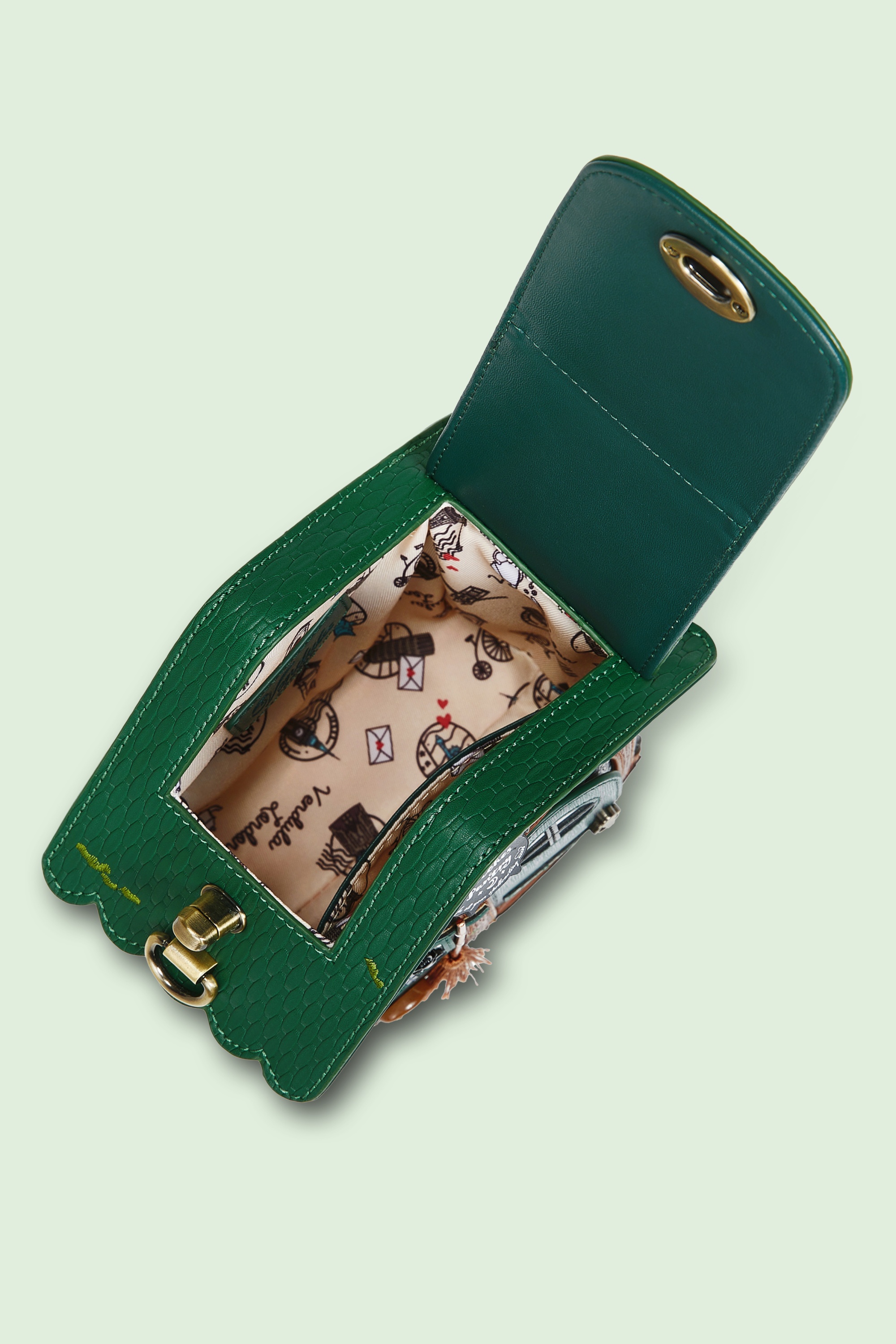 Vendula - The Witches Pantry House tas in groen en bruin 2