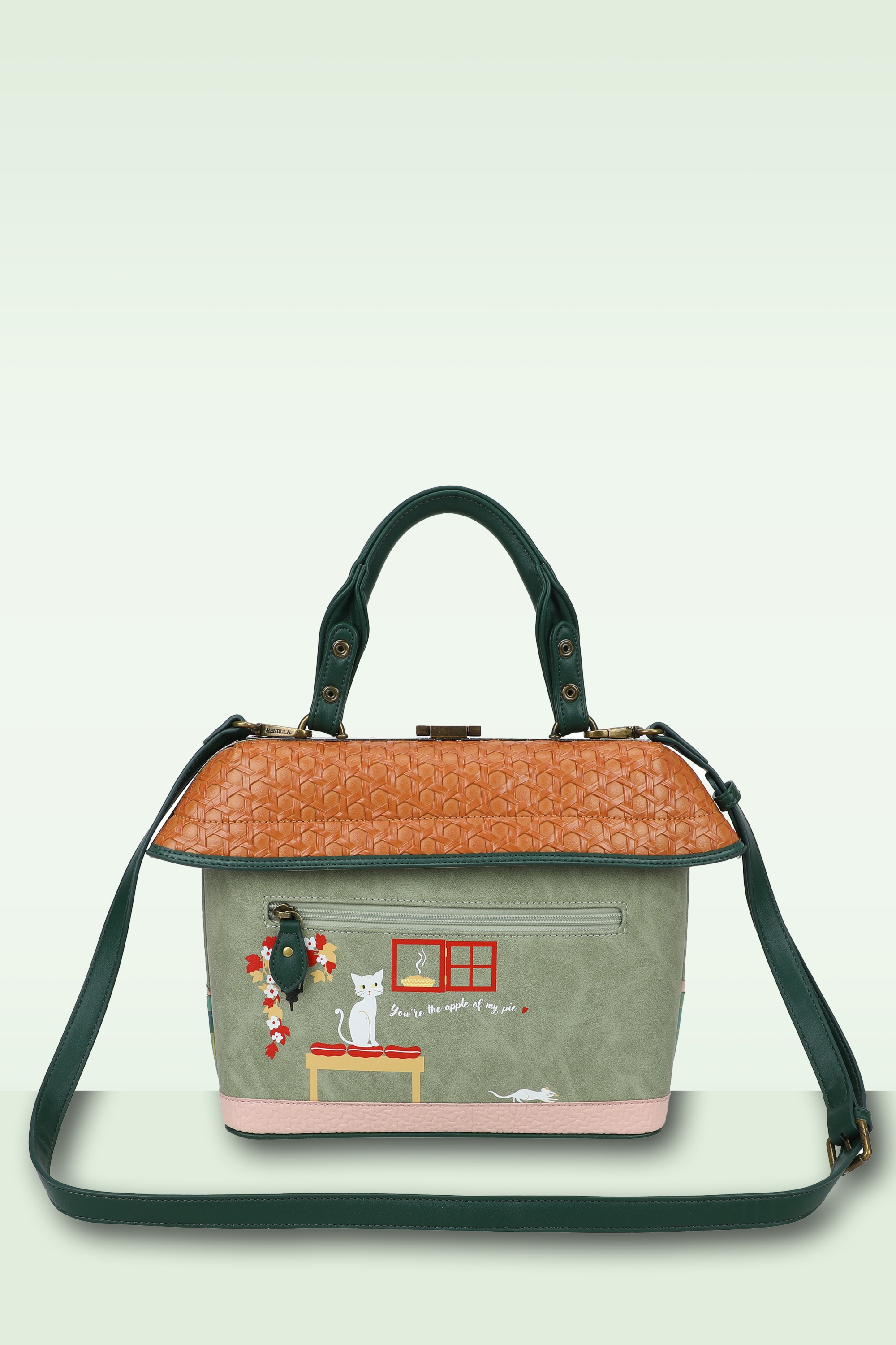 Vendula - Pie Shop tas in bruin en groen 4
