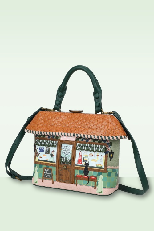 Vendula - Pie Shop tas in bruin en groen 3