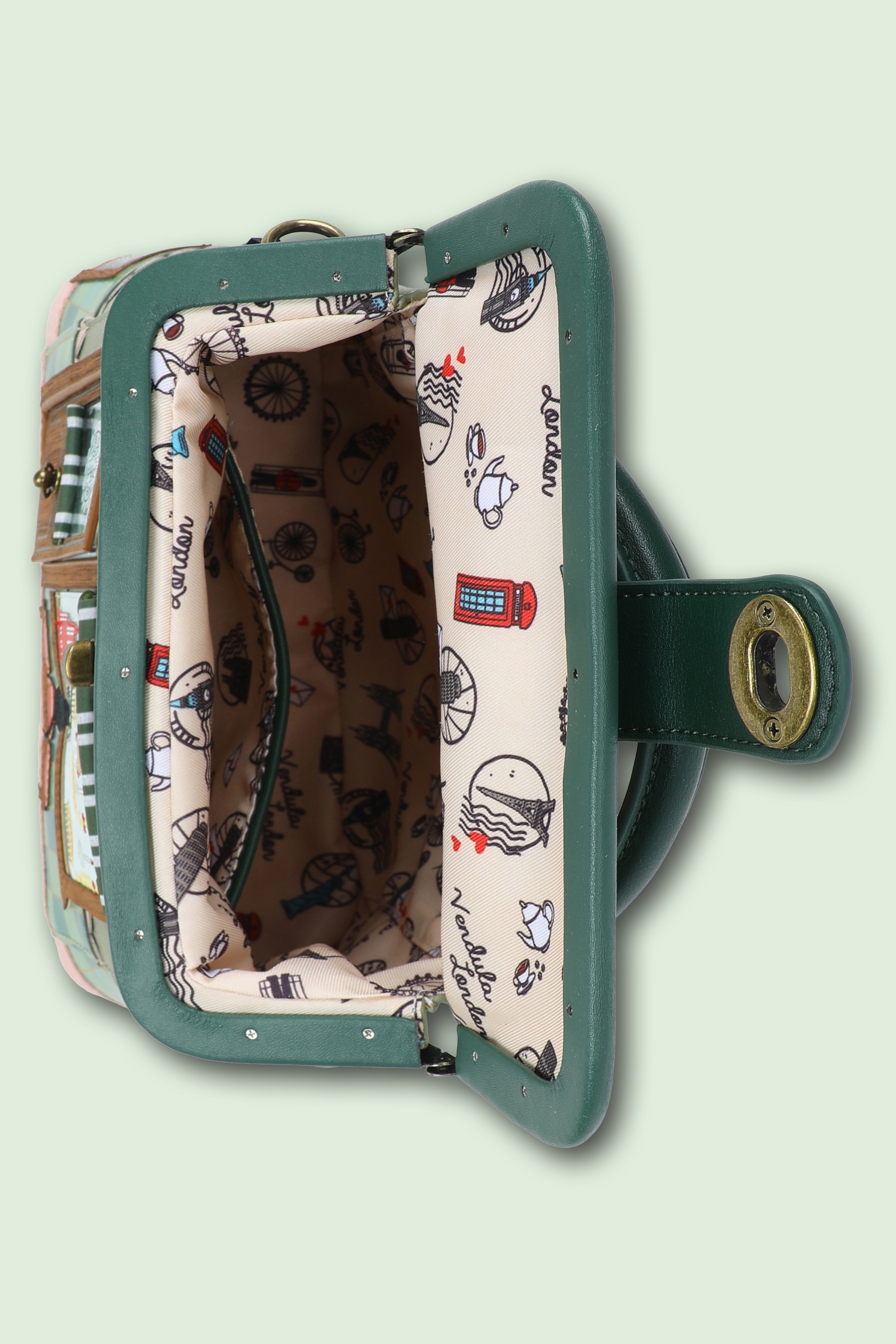 Vendula - Vendula Pie Shop Mini Frame rugtas in groen en bruin 2