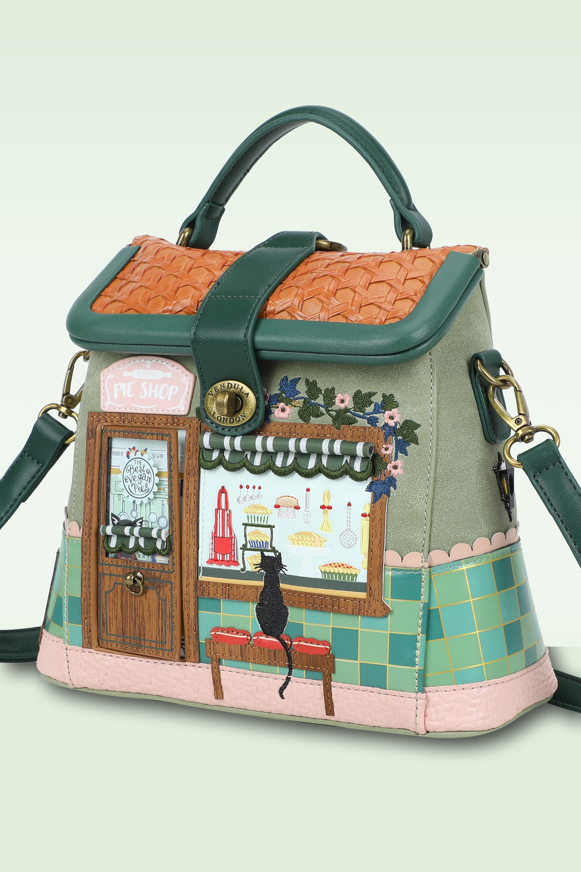 Vendula - Vendula Pie Shop Mini Frame rugtas in groen en bruin 3
