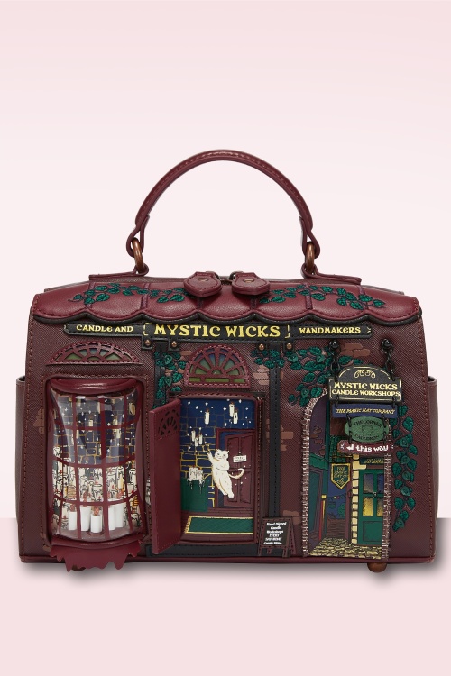 Vendula - Mystic Wicks Candle and Wandmakers Hollis tas in bordeauxrood