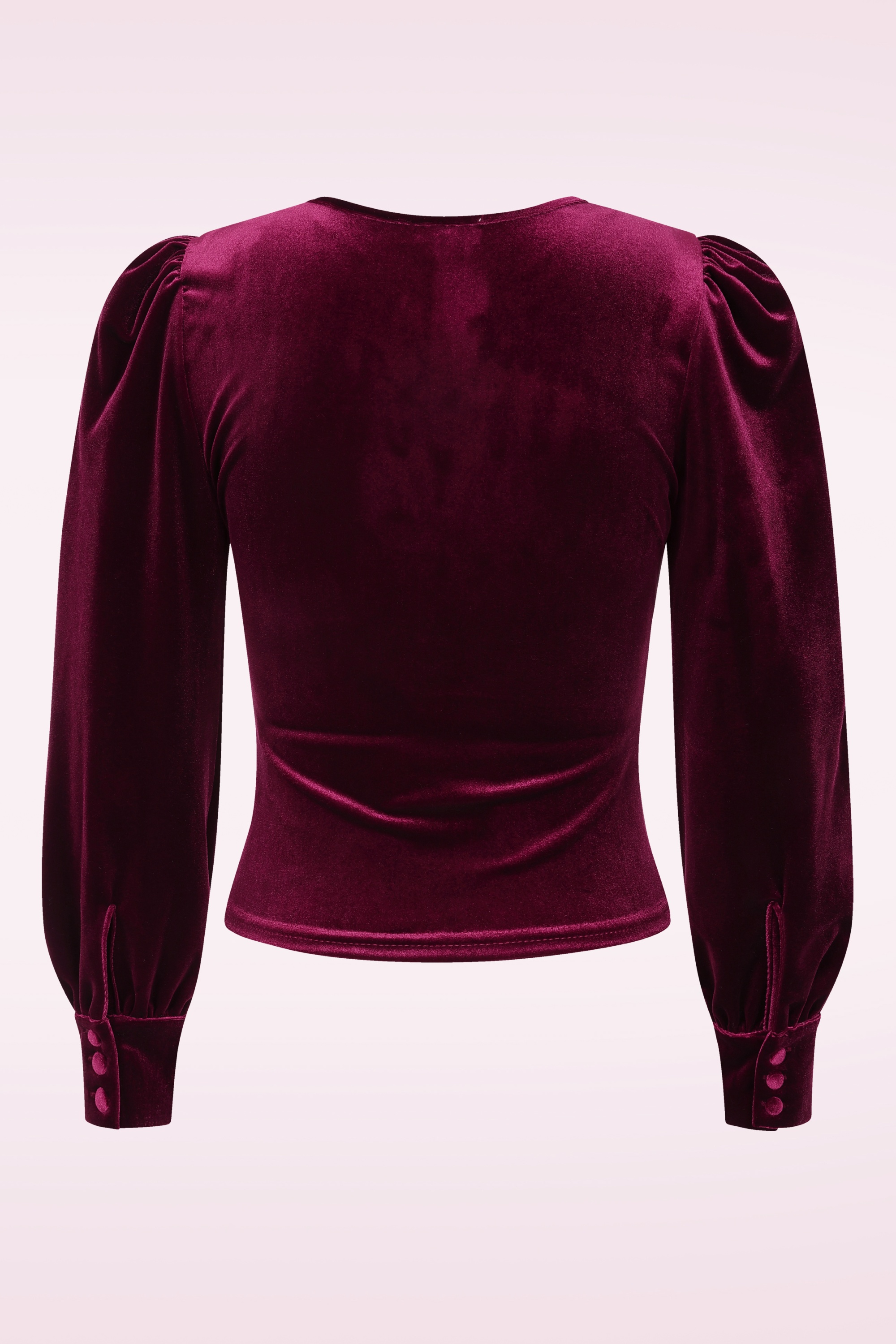 Timeless - Malika fluwelen top in bordeauxrood 3