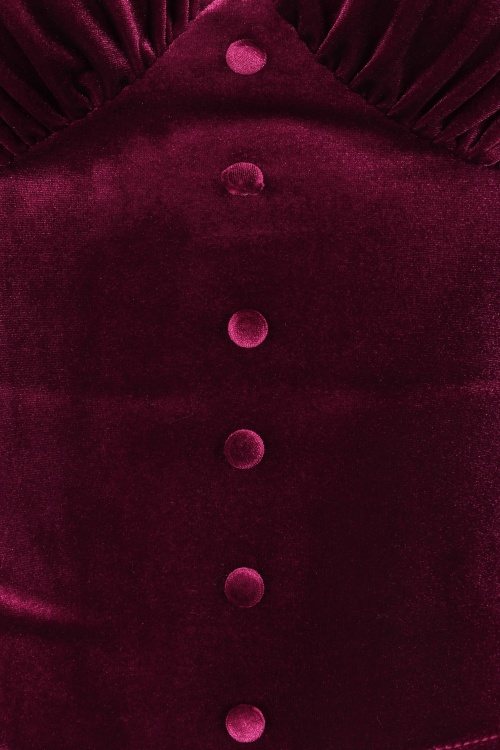 Timeless - Malika fluwelen top in bordeauxrood 2