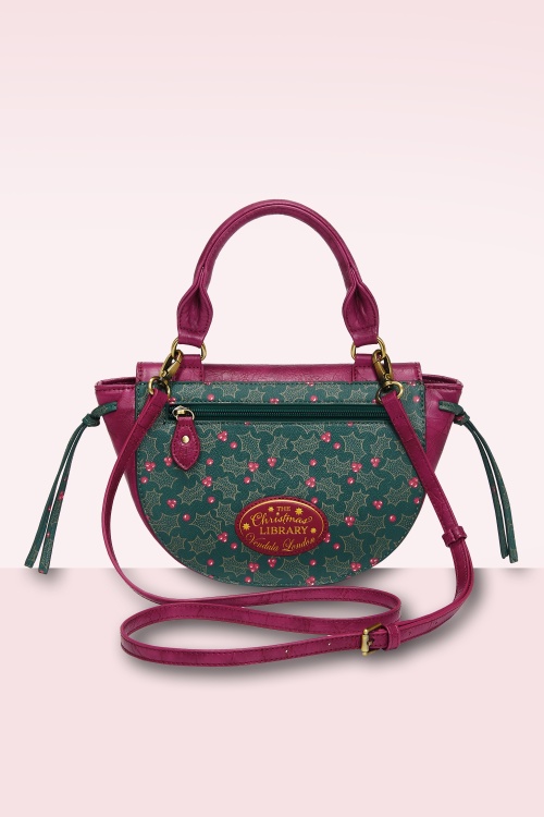 Vendula - Vendula Christmas Library Winged Top Handle tas in bordeauxrood 4