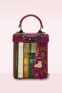 Vendula - Vendula Christmas Library Book Box tas in bordeauxrood