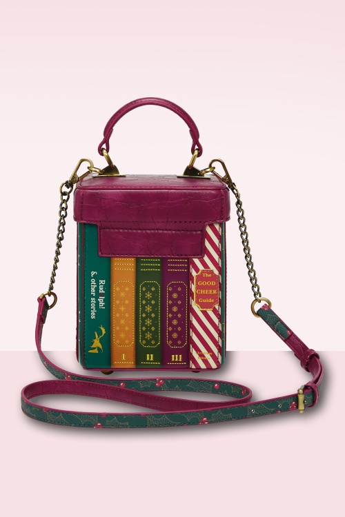 Vendula - Vendula Christmas Library Book Box tas in bordeauxrood 4