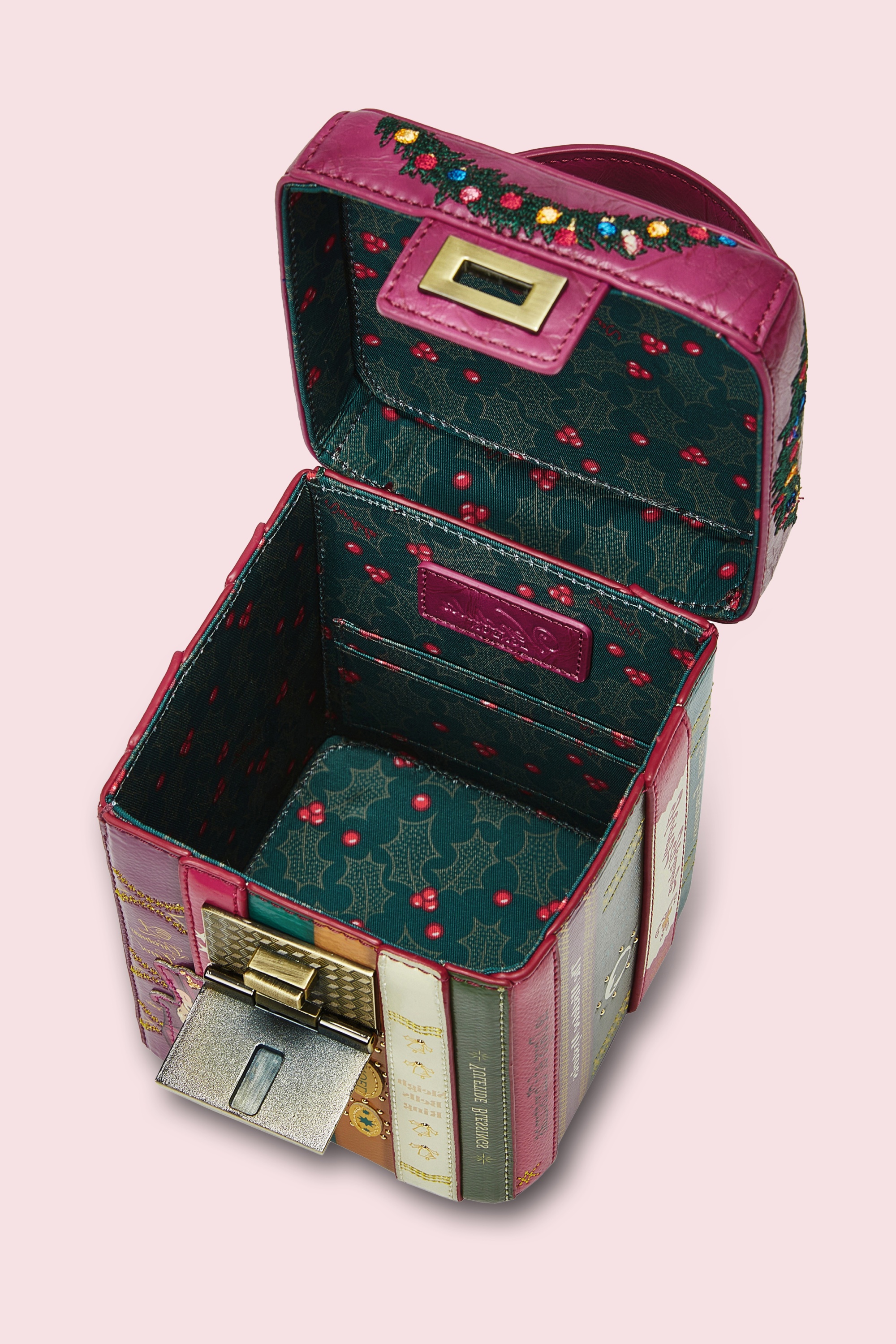 Vendula - Vendula Christmas Library Book Box tas in bordeauxrood 2