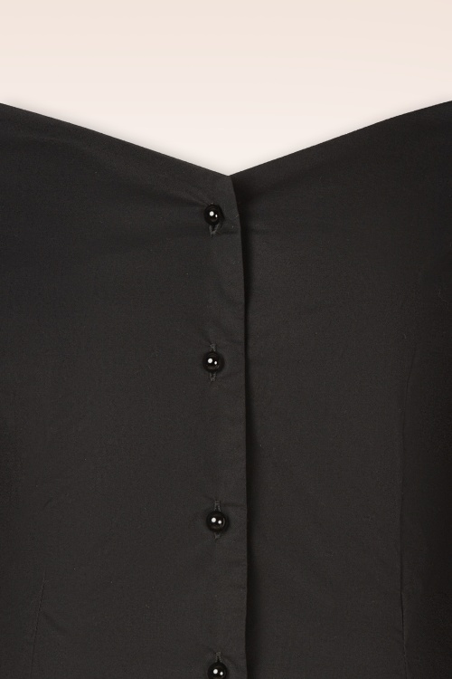 Topvintage Boutique Collection - Topvintage Exclusive ~ Katty blouse in zwart 3