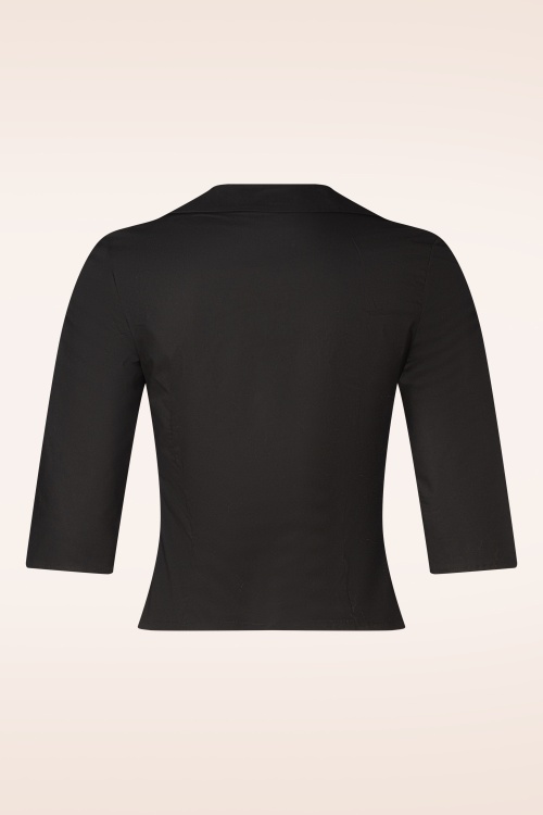 Topvintage Boutique Collection - Topvintage Exclusive ~ Katty blouse in zwart 4
